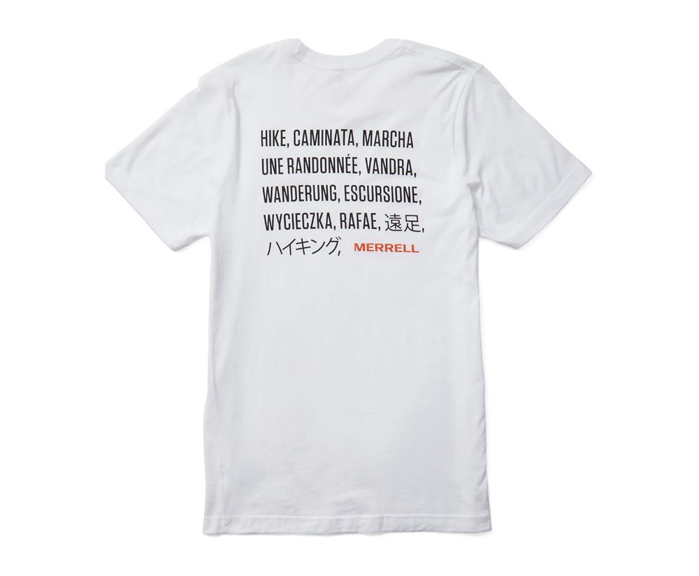 Merrell Kort Ærme Herre - Hike Translate Tee - Hvide - AWG415709